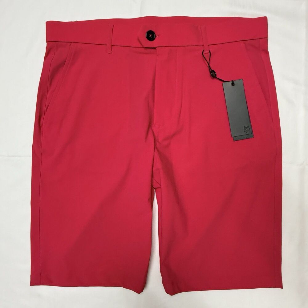 Greyson Golf Shorts Montauk Bittersweet Coral-Red 32x10 NWT MSRP $128 MFA22B20